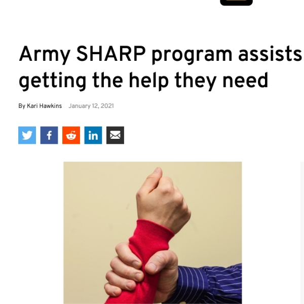 Aaron Stone included in article about Army SHARP program 2021